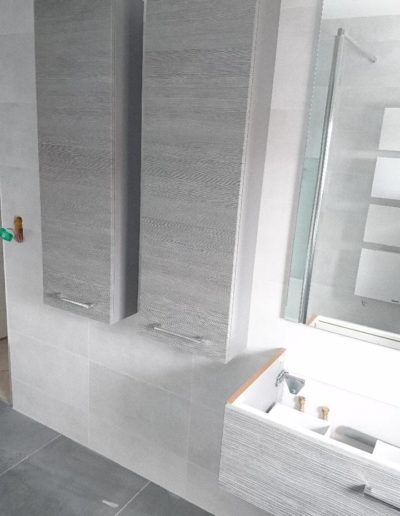 Meuble de salle de bain gris